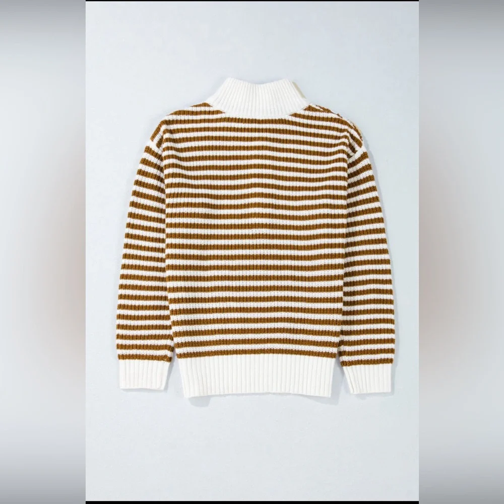 Elle quarter zip up drop shoulder sweater - Picture 4 of 4